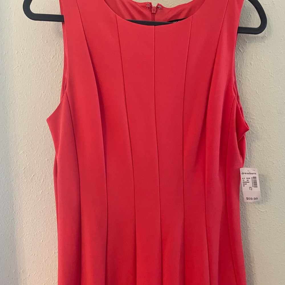 Roz & Ali Red Pleated Dress